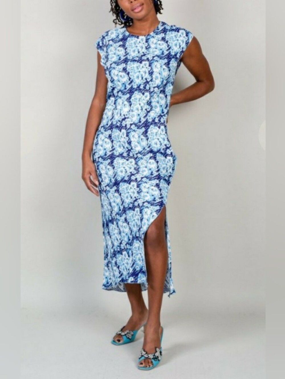 Rachel Comey Clandestine‎ Midi Dress Blue Multi Size 6